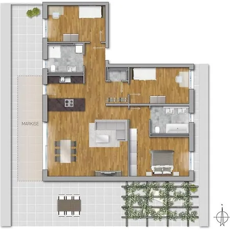 Penthouse Albterrassen Mit Toller Ausstattung! * Waldbronn